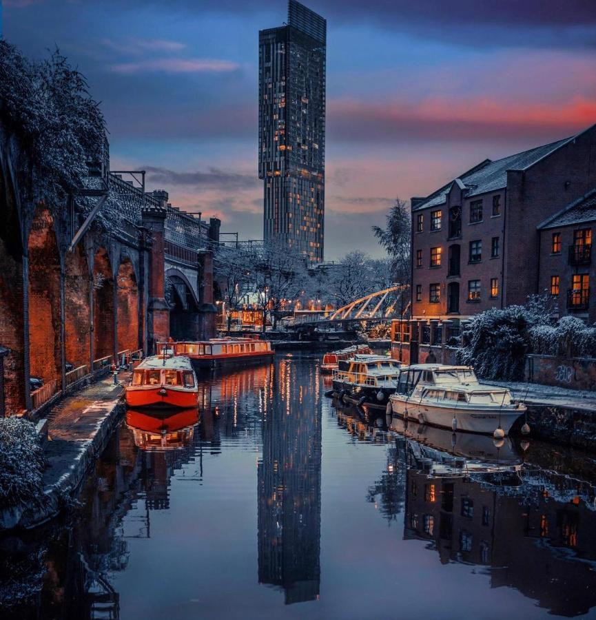 Luxury New Built Split-Level Flat With Rooftop Gardens Access Manchester Eksteriør billede